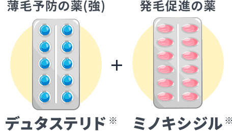薄毛予防薬(強)+発毛促進薬