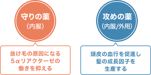 守りの薬と攻めの薬